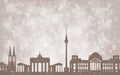 Berlin City Ã¢â¬â¹Ã¢â¬â¹silhouette ,abstract snow falling winter christmas